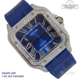 CARTIER Santos Large WSSA0018 De Cartier iced blue