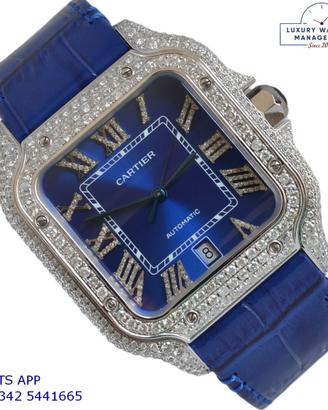 CARTIER Santos Large WSSA0018 De Cartier iced blue