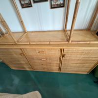 Mobile base credenza vimini bambù