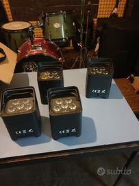 4 par a batteria 6X18 RGBWA UV