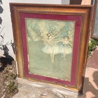 riproduzione - Due ballerine sulla scena di Degas 