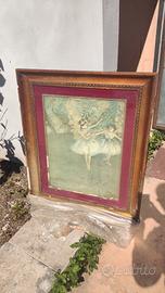 riproduzione - Due ballerine sulla scena di Degas 