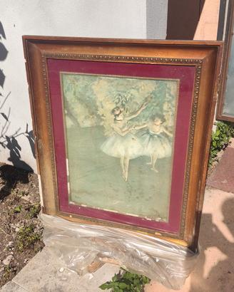 riproduzione - Due ballerine sulla scena di Degas 