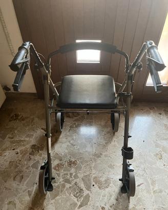 Deambulatore Rollator 4 Ruote con Seduta e Freni
