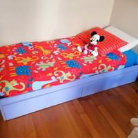 LETTO A CASTELLO CON CASSETTIERA E SCRIVANIA