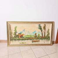 Grande dipinto con corncice dorata 130x70