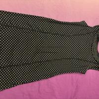 Vestito nero a pois bianchi taglia 46