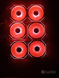 bianco RGB FAN 120mm6x 4pin + controller RGB 