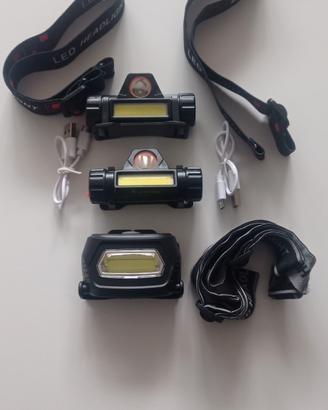 3 torce led frontali 