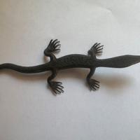 Lucertola augurale in ferro battuto a mano