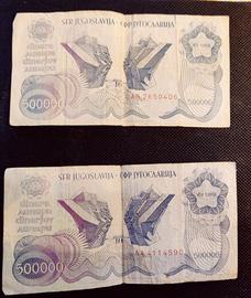 Bancanota Yugoslavia 500000