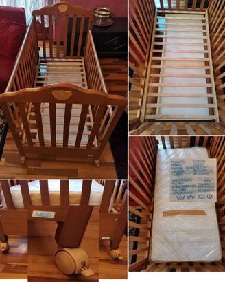 LETTINO MIBB in LEGNO con MATERASSO e CASSETTONE