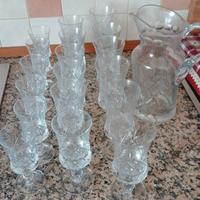 Set completo in cristallo 18 pezzi con caraffa