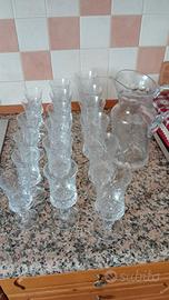 Set completo in cristallo 18 pezzi con caraffa
