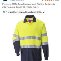 Portwest FR74 Polo Bicolore Anti Statica Resistent