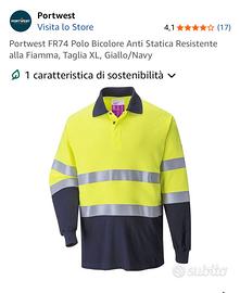 Portwest FR74 Polo Bicolore Anti Statica Resistent