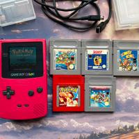 Game Boy Rosa + 6 giochi originali - funzionante