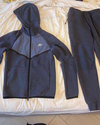 Tuta Completa Nike Tech Windrunner Blu Argento XS