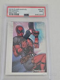 2019 Flair Marvel Deadpool Carta PSA 9