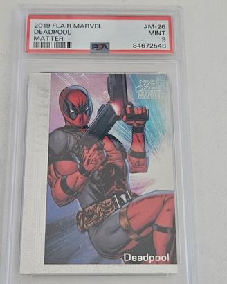 2019 Flair Marvel Deadpool Carta PSA 9