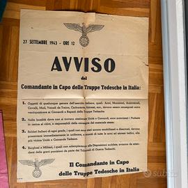 Manifesto 1943 Occupazione Tedesca - comandante