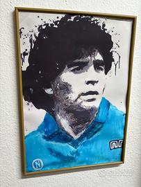 Quadro di Maradona 35x60cm
