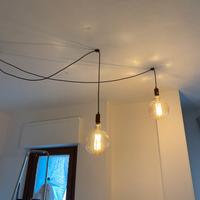 Lampadario nuovo ragno con 5 lampade globo