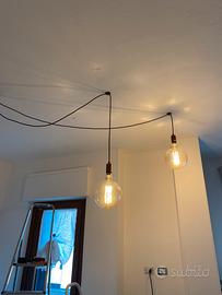 Lampadario nuovo ragno con 5 lampade globo