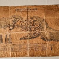 rarissima carta topografica Genova Mappa