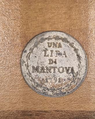 1 lira Mantovana 1791 Leopoldo II in argento