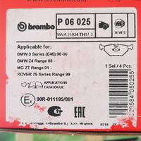 pastiglie freni brembo bmw serie 3 / z4 