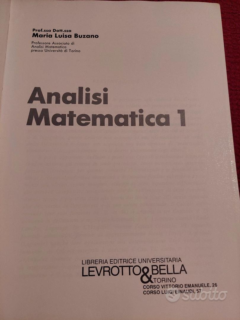 Analisi matematica 1. - Libri e Riviste In vendita a Torino