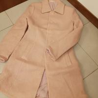 Cappotto lana lunga rosa 