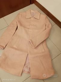 Cappotto lana lunga rosa 