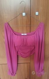 Zuiki top crop fucsia 