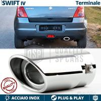 TERMINALE Scarico per SUZUKI SWIFT 4 OVALE Cromato