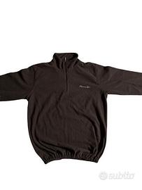 Maglia / Pile Mezza Zip Marrone Scuro