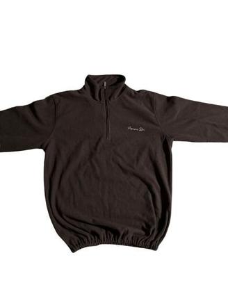 Maglia / Pile Mezza Zip Marrone Scuro