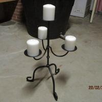 Porta candele in ferro battuto