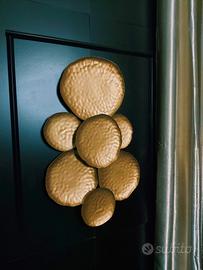 Scultura da Parete "Ninfee Oro" Alto Design 3D