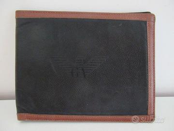 GIORGIO ARMANI portafogli da uomo in pelle bicolor