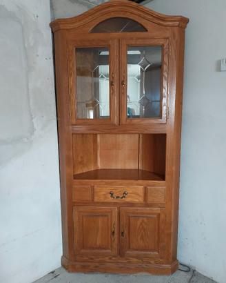 Mobile vetrina ad angolo Rovere