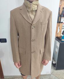 Cappotto uomo beige con pettorina estraibile 