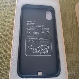 Cover Batteria iPhone X XS iPosible 6500mAh Nera 