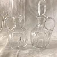 Oliera e acetiera in cristallo vintage