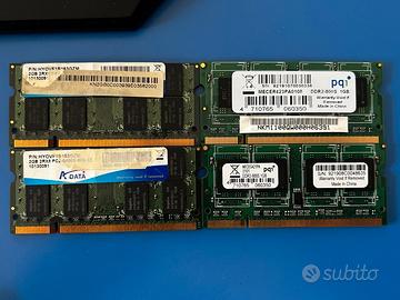 DDR2-800S Ram | 2 x 1GB + 2 x 2GB | 6GB Tot.