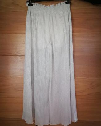 Pantalone Monnalisa largo plissettato bianco elega