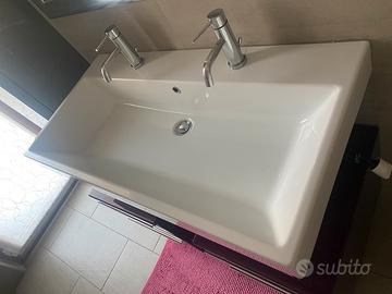 Lavello bagno doppio miscelatore 100x50