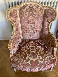Poltrona in stile color rosa antico