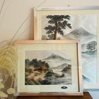 Quadri giapponesi arte del ricamo vintage